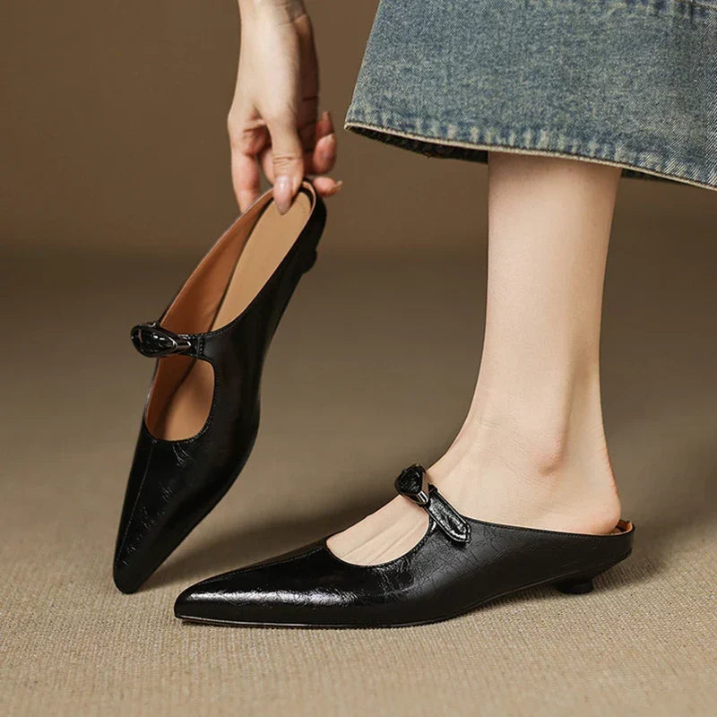 Mule aus echtem Leder Alour