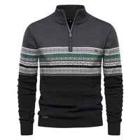 Henry™ - Stilvoller Fair Isle Halbzip-Pullover