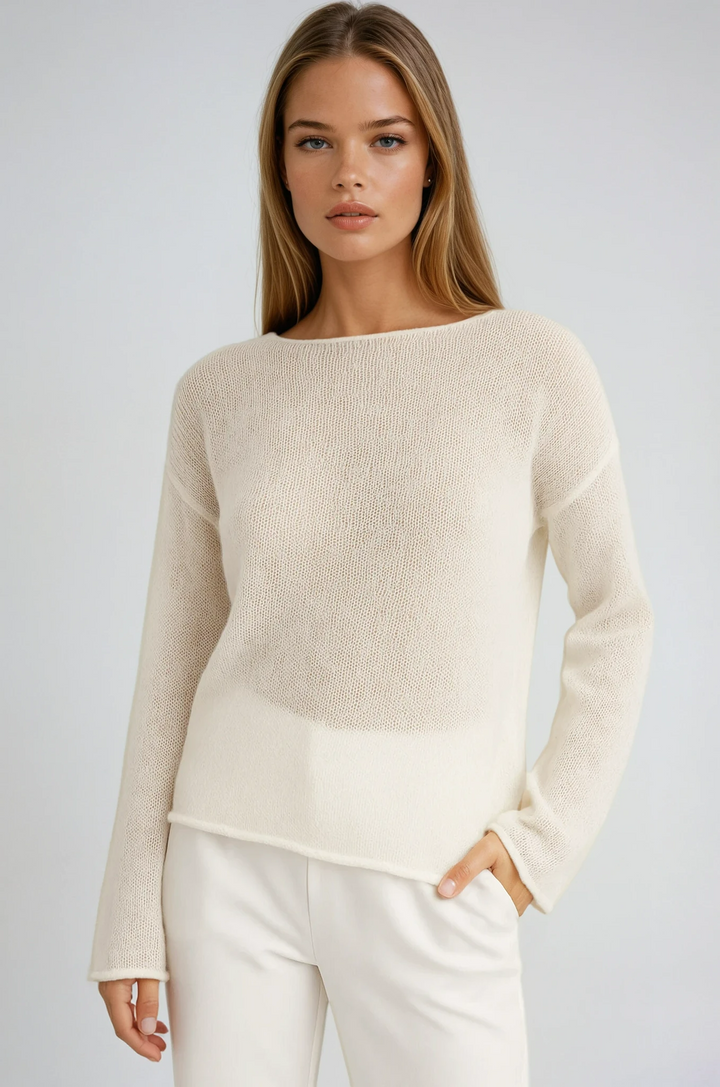 Elodie | Leichter Pullover mit Bootsausschnitt