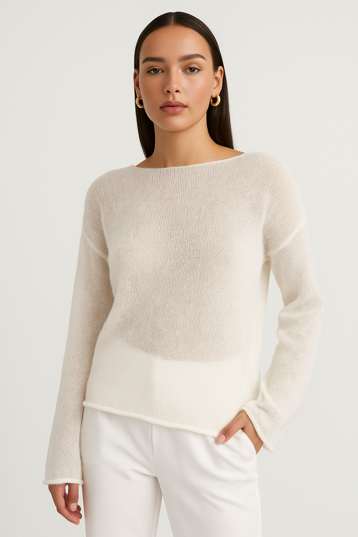 Elodie | Leichter Pullover mit Bootsausschnitt