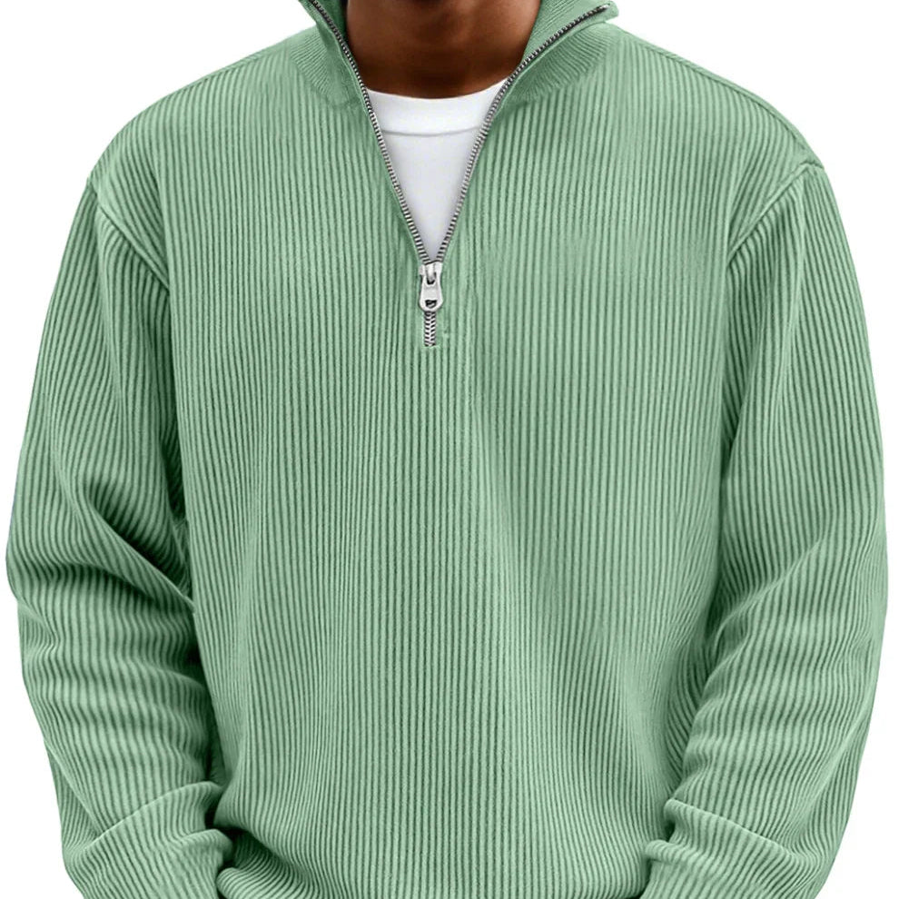 Jan | Pullover mit halbem Reißverschluss und langen Ärmeln