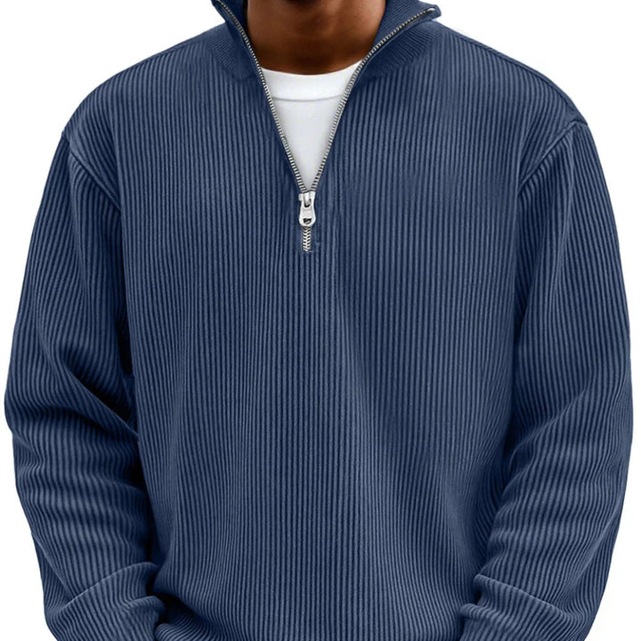 Jan | Pullover mit halbem Reißverschluss und langen Ärmeln