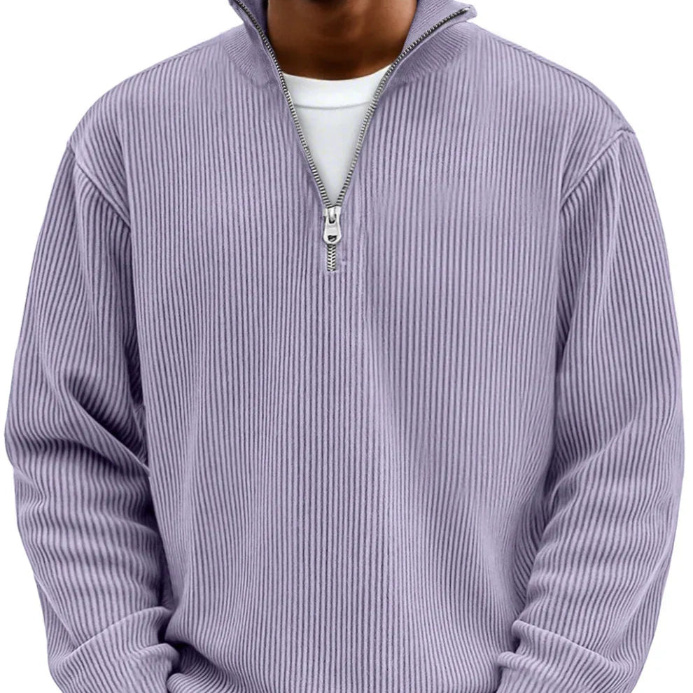 Jan | Pullover mit halbem Reißverschluss und langen Ärmeln