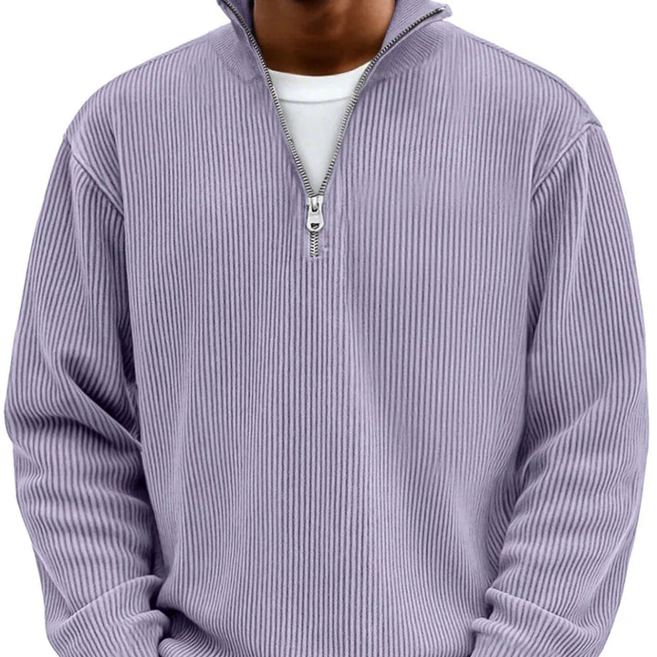 Jan | Pullover mit halbem Reißverschluss und langen Ärmeln