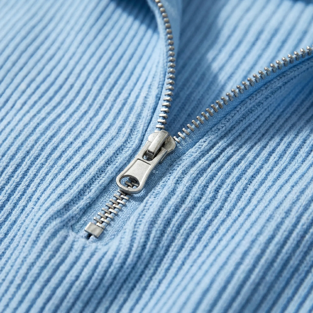 Jan | Pullover mit halbem Reißverschluss und langen Ärmeln
