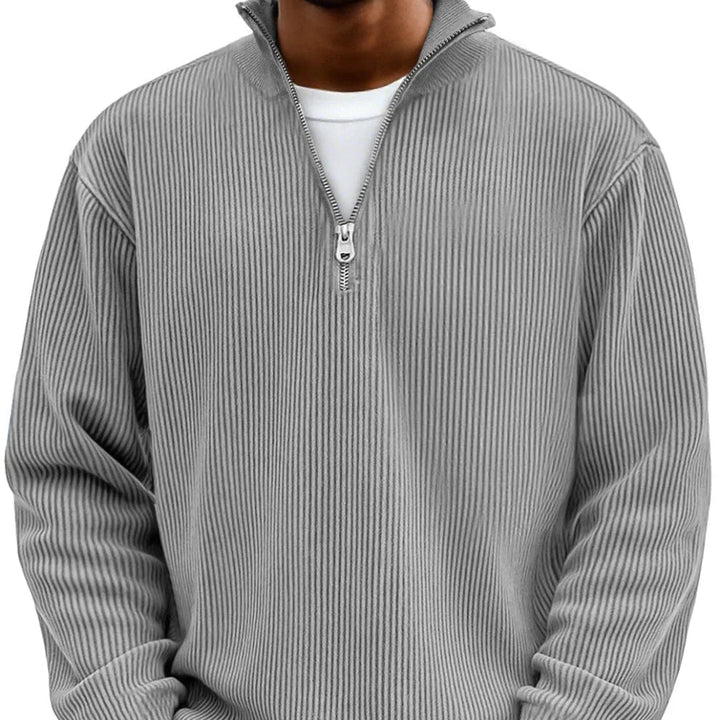 Jan | Pullover mit halbem Reißverschluss und langen Ärmeln
