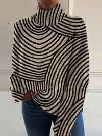 Carys | Hochgeschlossenes Pullover mit Streifenmuster