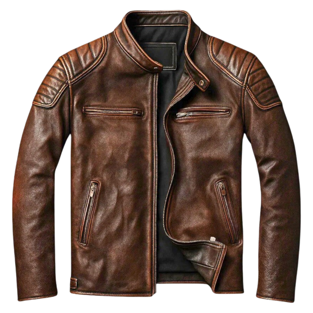 Ted™ | Vintage Abgenutzte Café Racer Jacke