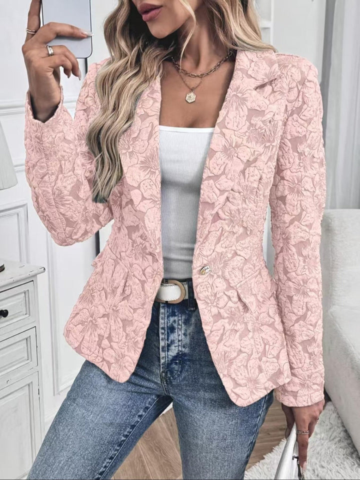 Blazer Fitted Jacquard Paisley für Damen
