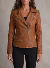 María - Widerstandsfähige und Elegante Lederjacke