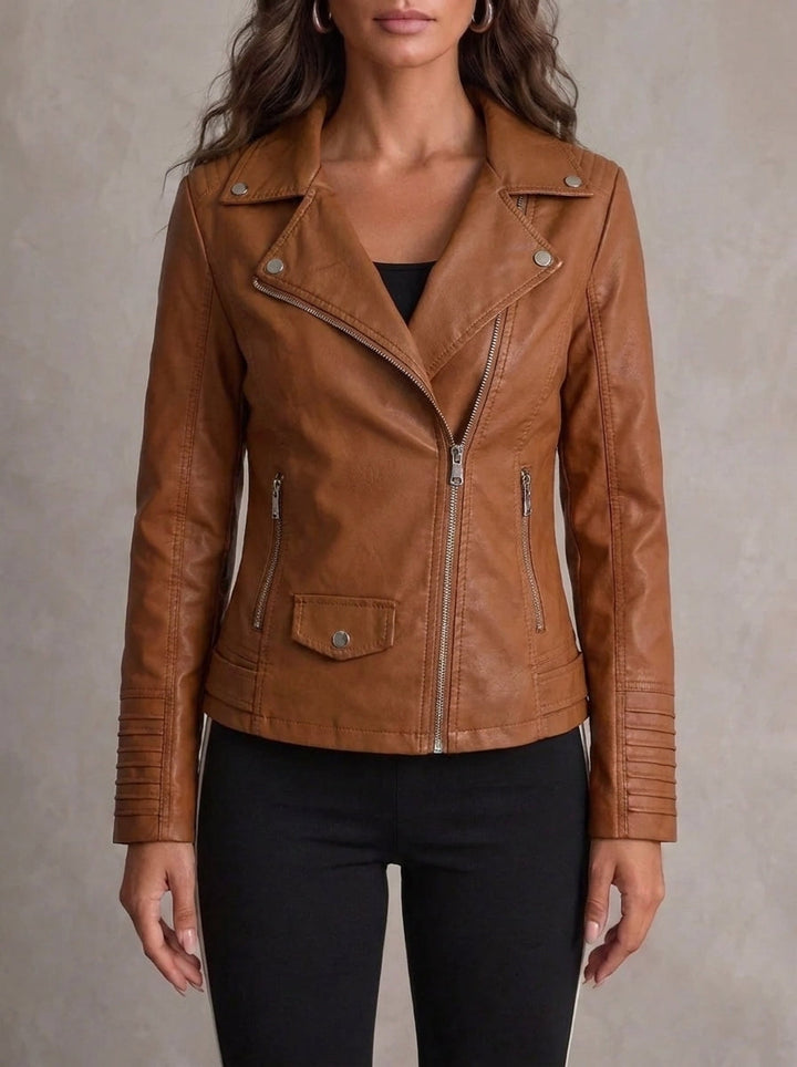 María - Widerstandsfähige und Elegante Lederjacke