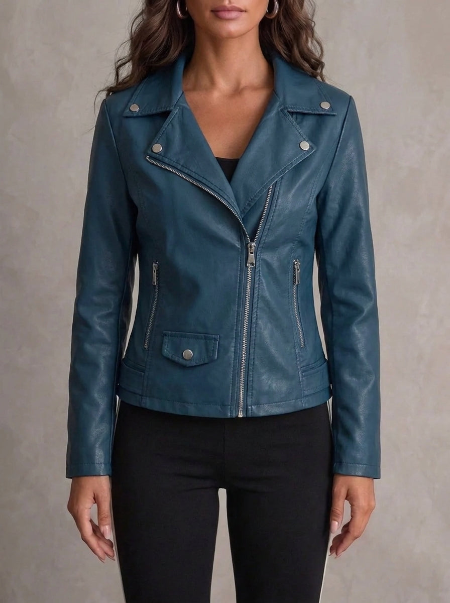 Nuria - Widerstandsfähige und Elegante Lederjacke
