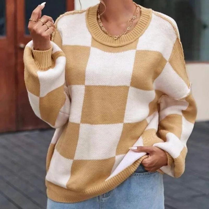 Wynne | Oversized Karomuster Pullover
