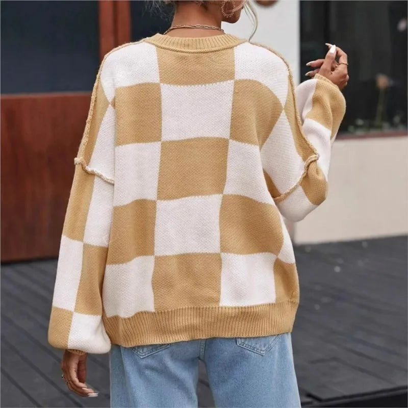 Wynne | Oversized Karomuster Pullover