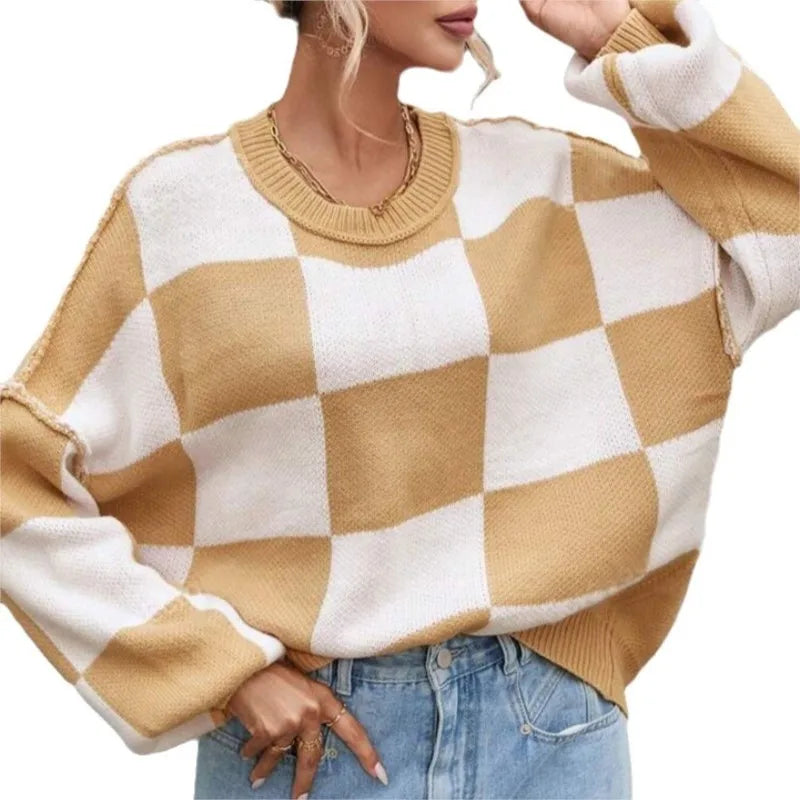 Wynne | Oversized Karomuster Pullover