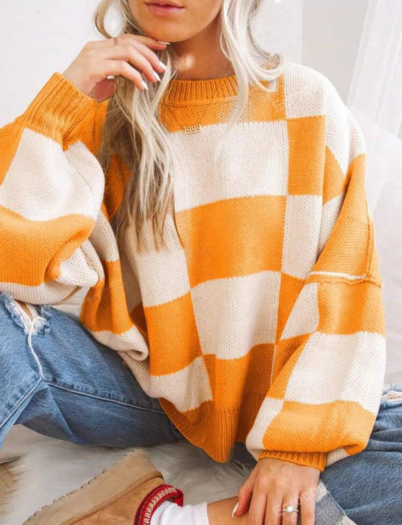 Wynne | Oversized Karomuster Pullover