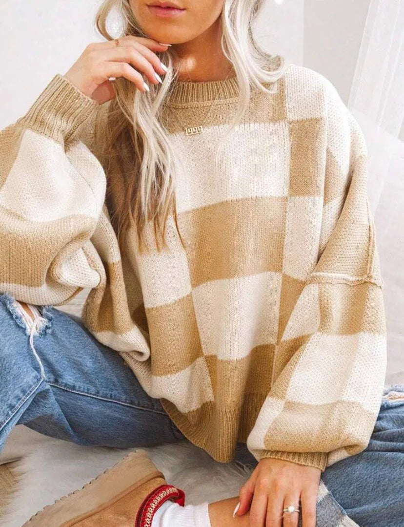 Wynne | Oversized Karomuster Pullover