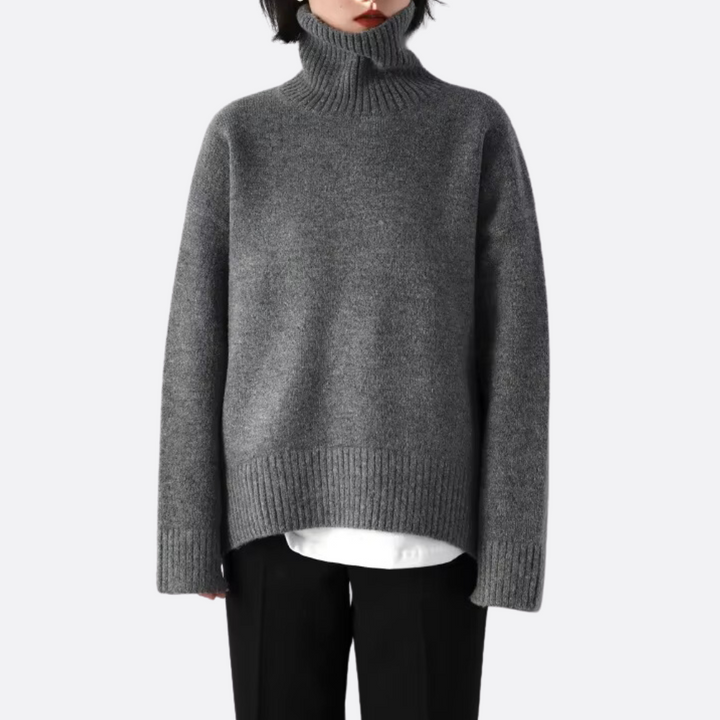 Elowen | Entspanntes Pullover mit Stehkragen