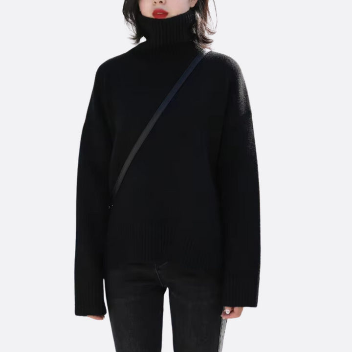 Elowen | Entspanntes Pullover mit Stehkragen