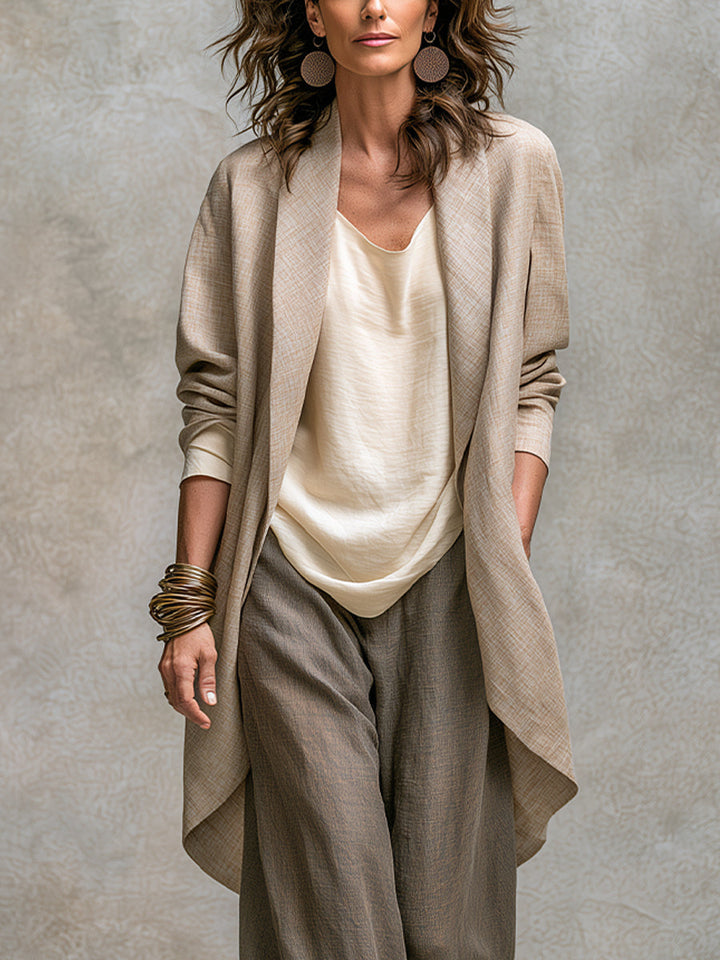 Bobbi | Dreiteiliges Set mit weiten Hosenbeinen