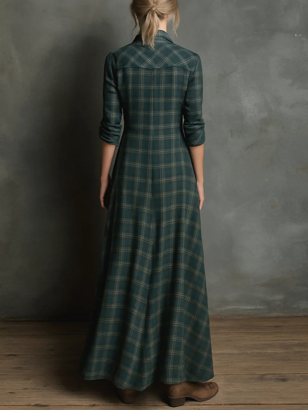 Valentine | Lange Karierte Kleid