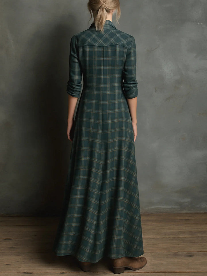 Valentine | Lange Karierte Kleid