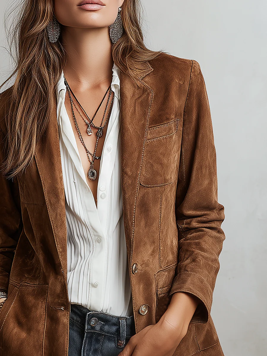 Vintage Braun Damen Blazer