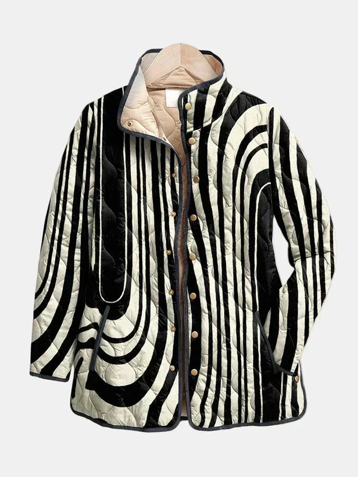 DELACROIX | Gestepptes Zebra-Grafik-Jacke Sylvie