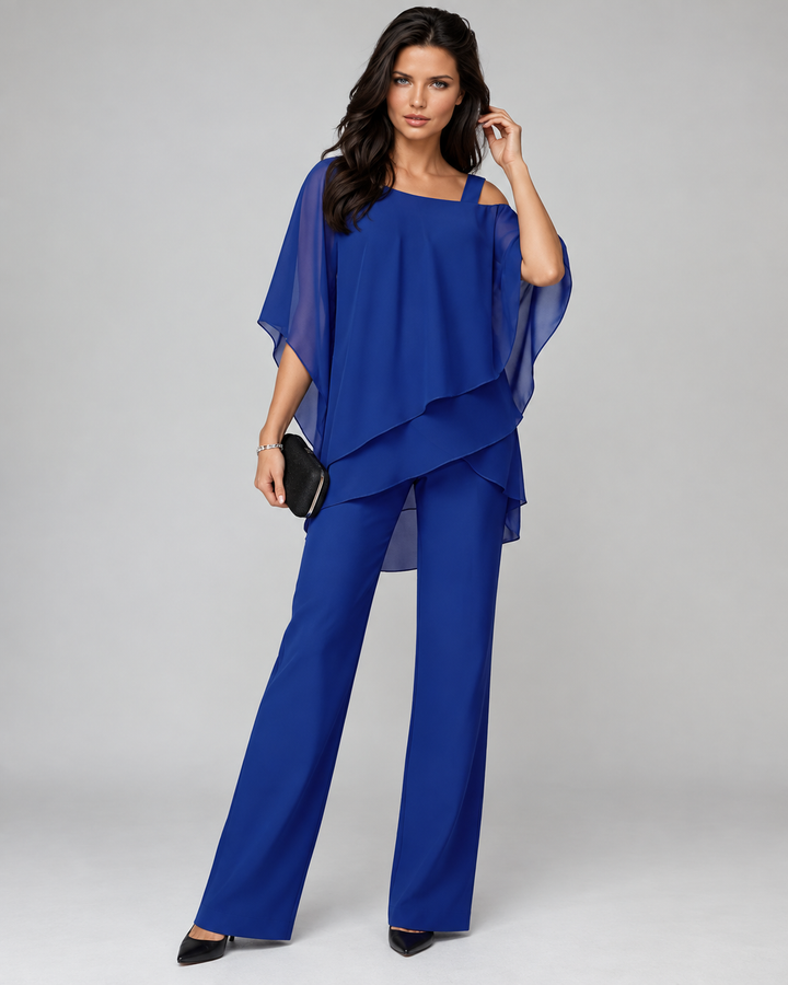 Monique™ | Elegantes Zweiteiliges Set Mit Geschichteter Bluse