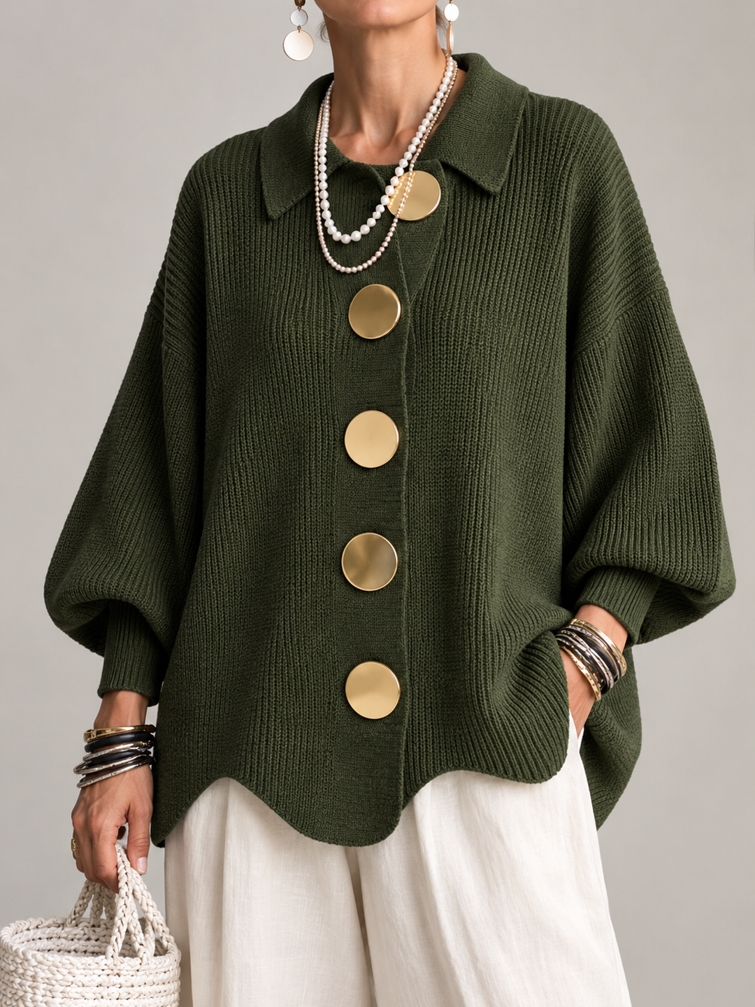 Ardelle™ | Oversize Cardigan mit Kragen