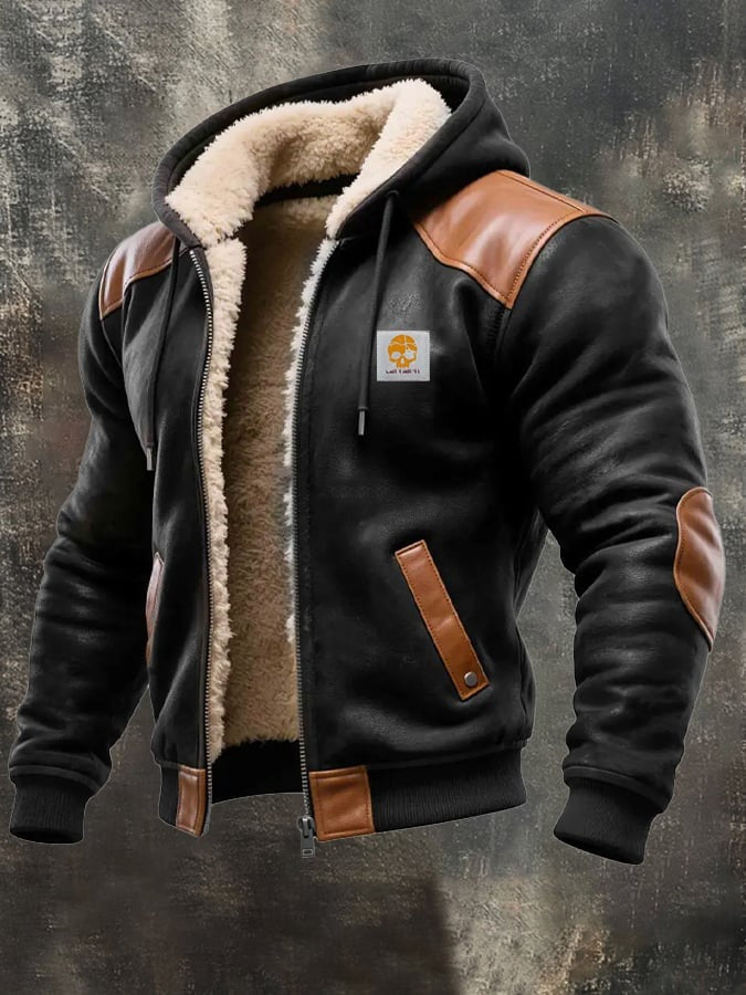 Winterjacke mit feinen Lederdetails