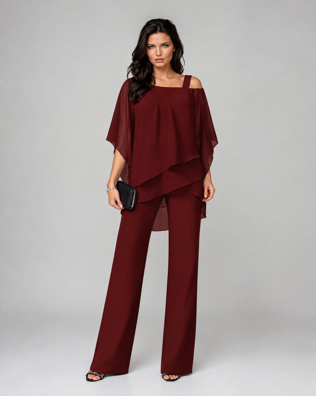 Monique™ | Elegantes Zweiteiliges Set Mit Geschichteter Bluse