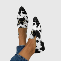 Louise | Damen Mokassins mit Druck und Schnalle