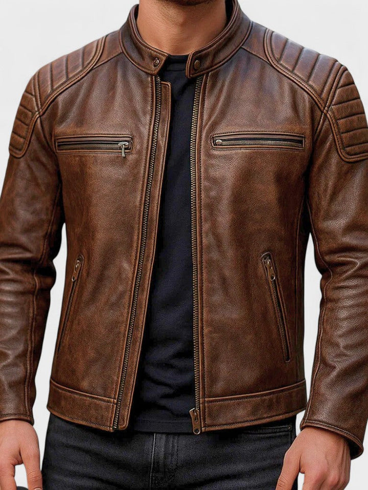 Ted™ | Vintage Abgenutzte Café Racer Jacke