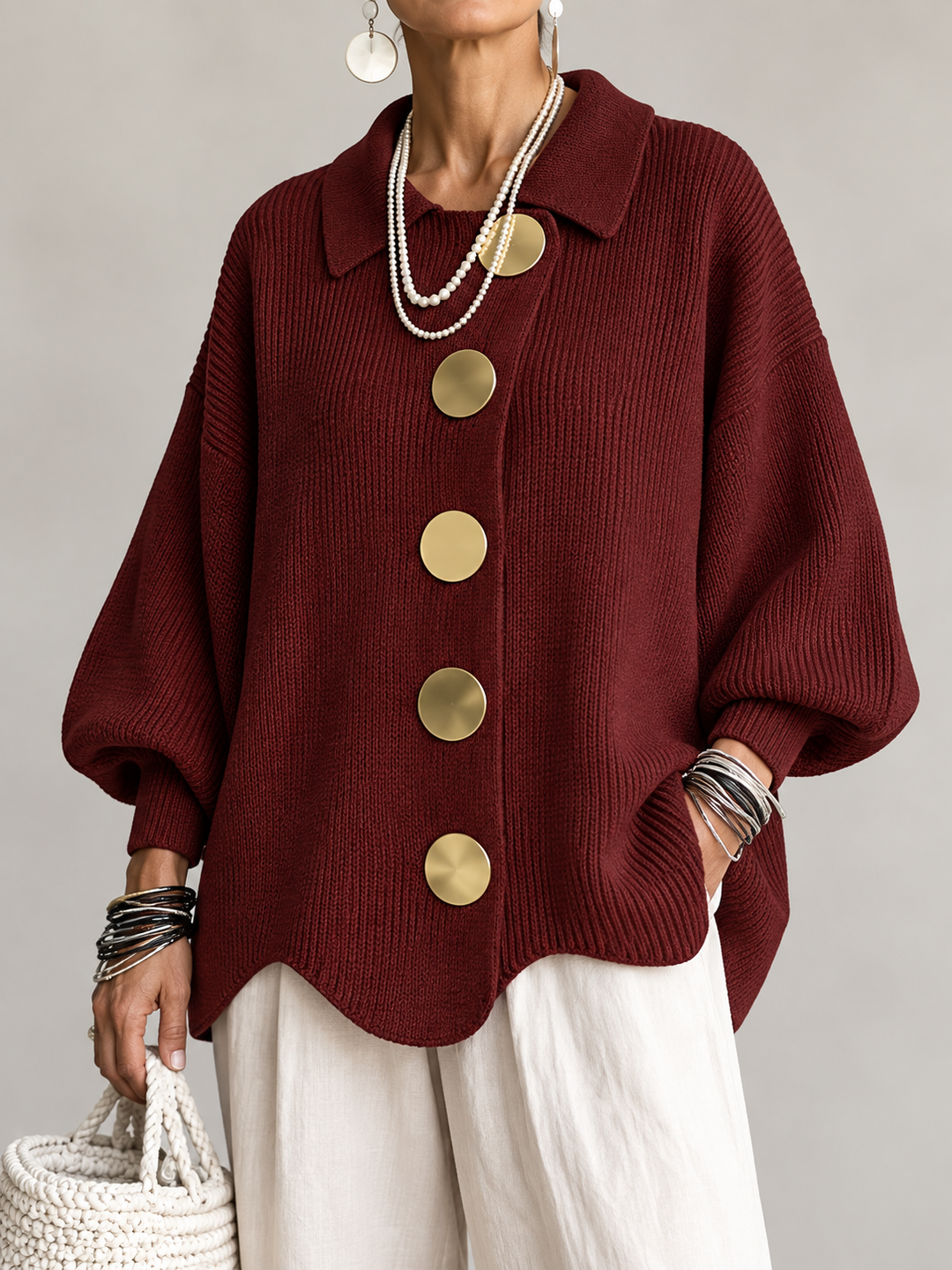 Ardelle™ | Oversize Cardigan mit Kragen
