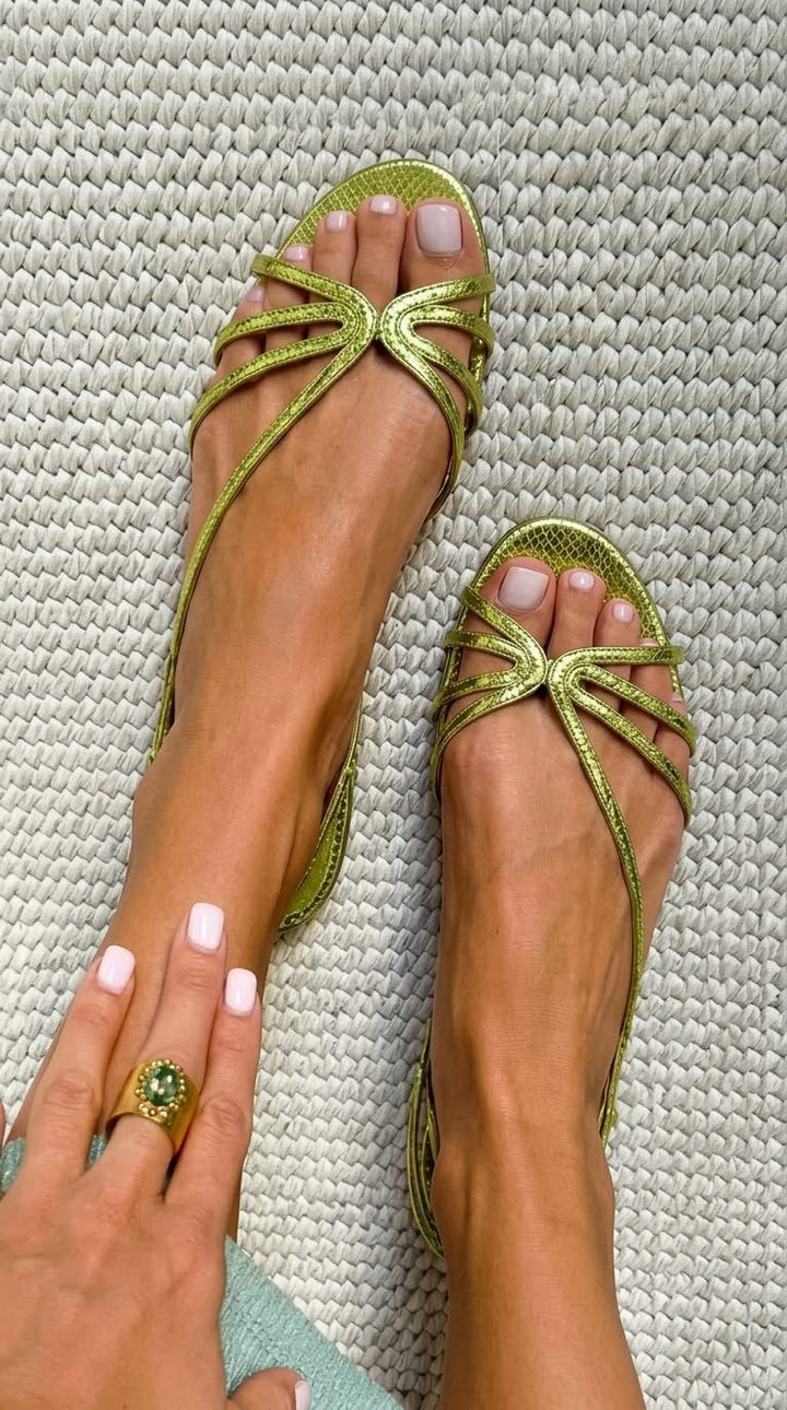 MABEL | Metallic Strap Sandalen