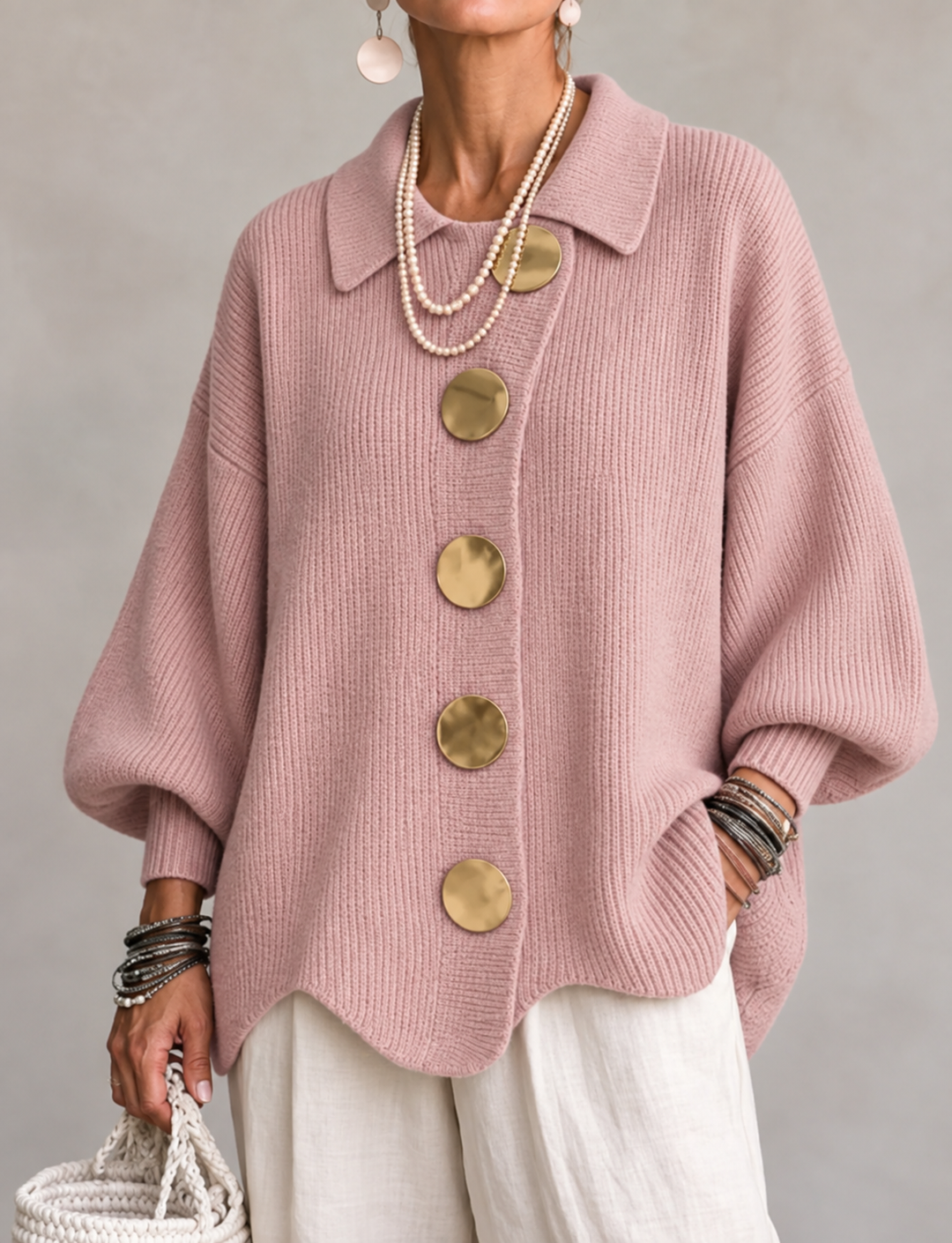Ardelle™ | Oversize Cardigan mit Kragen