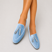 Chloé | Elegante blaue Mokassins