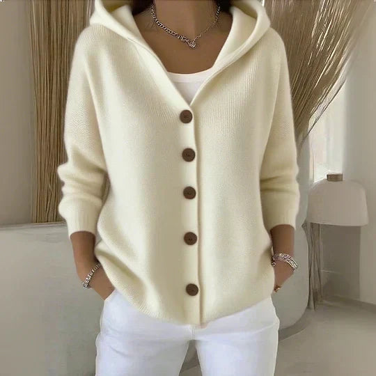 Darienne™ | Strickjacke mit Kapuze und Knöpfen