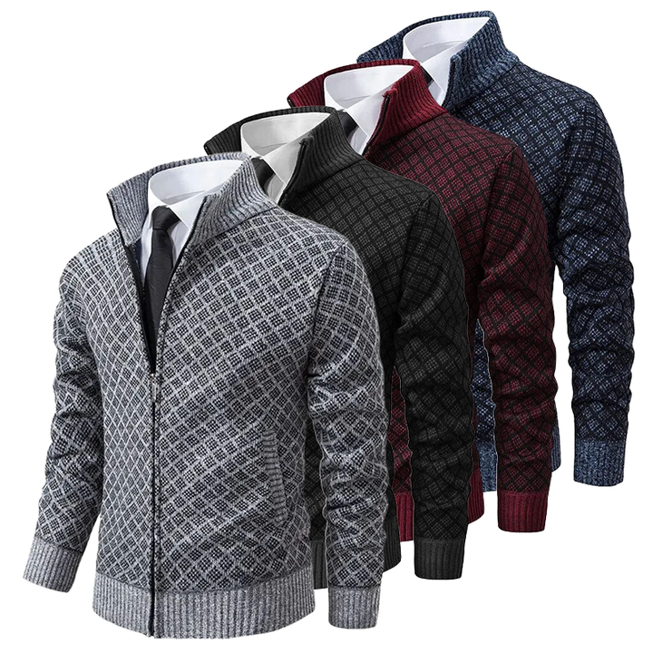 William™ | Klassischer warmer Reißverschluss-Cardigan