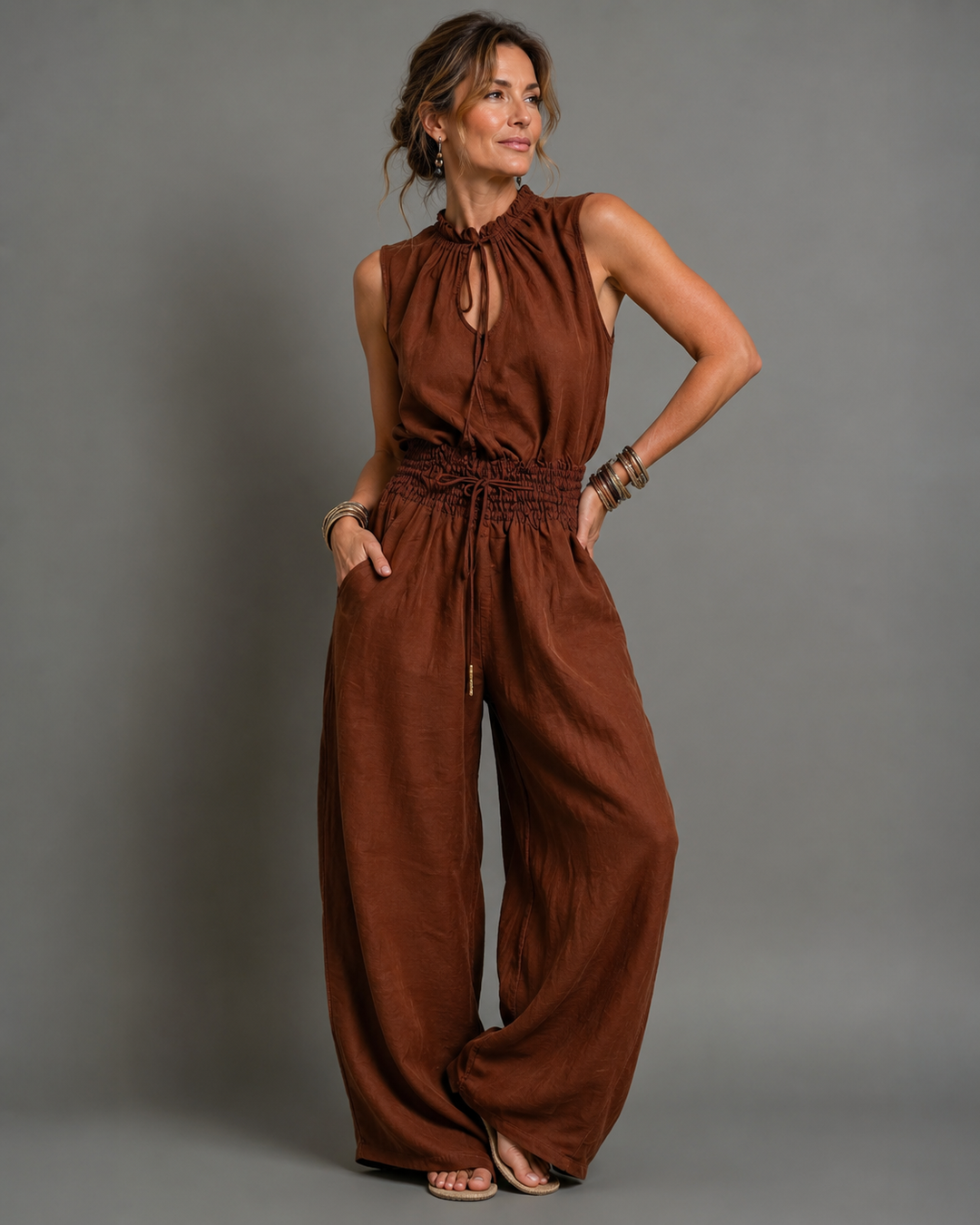 Jette Ärmelloser Jumpsuit Mit Weiten Beinen