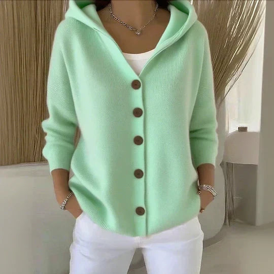 Darienne™ | Strickjacke mit Kapuze und Knöpfen