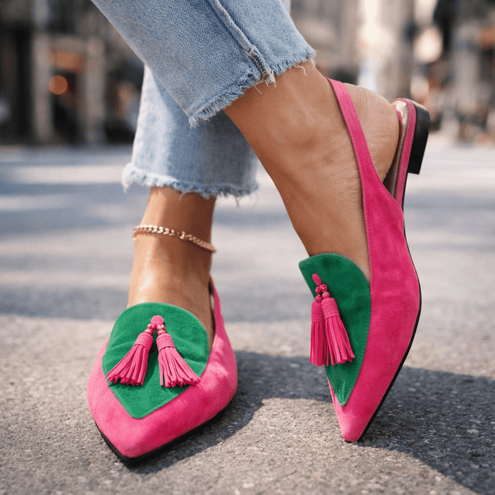 Amélie | Sandalen mit Riemen und Fransen für Frauen