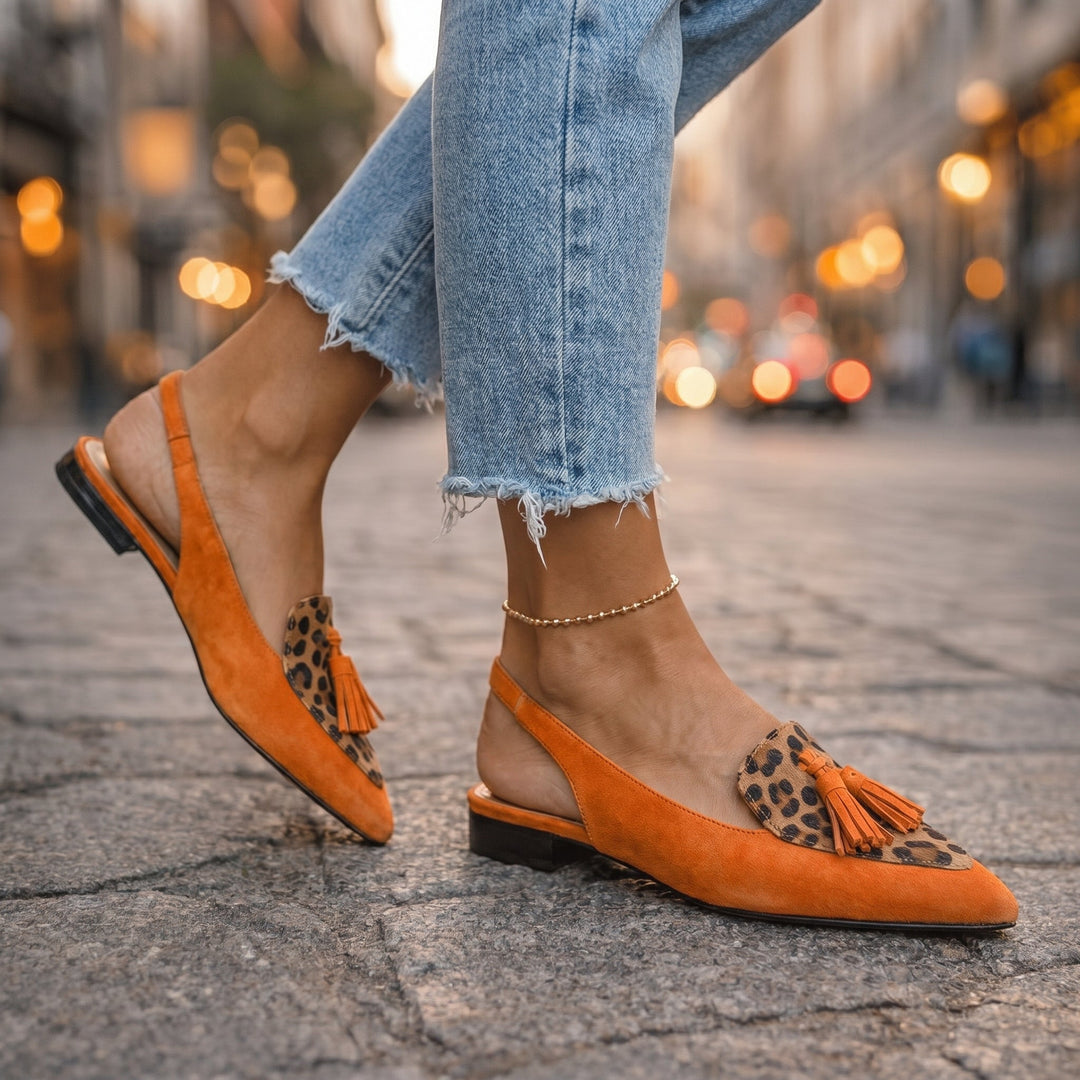 Amélie | Sandalen mit Riemen und Fransen für Frauen