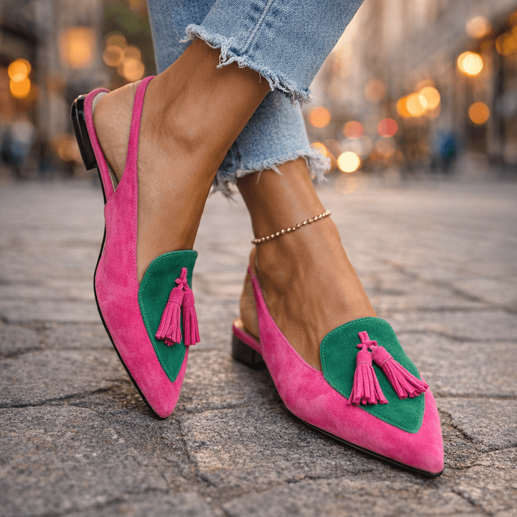 Amélie | Sandalen mit Riemen und Fransen für Frauen