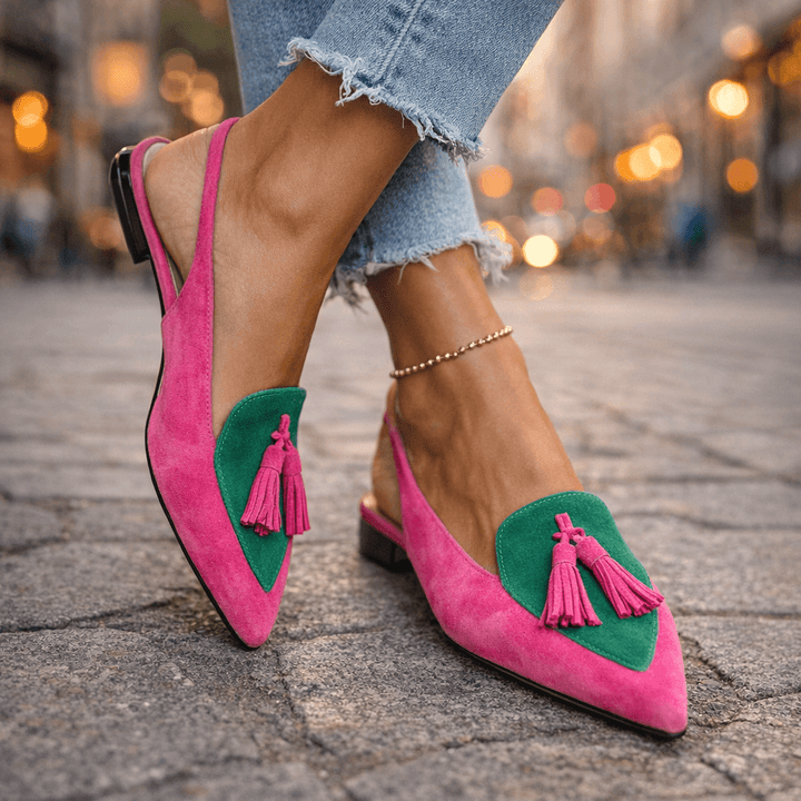 Amélie | Sandalen mit Riemen und Fransen für Frauen