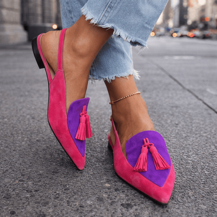 Amélie | Sandalen mit Riemen und Fransen für Frauen
