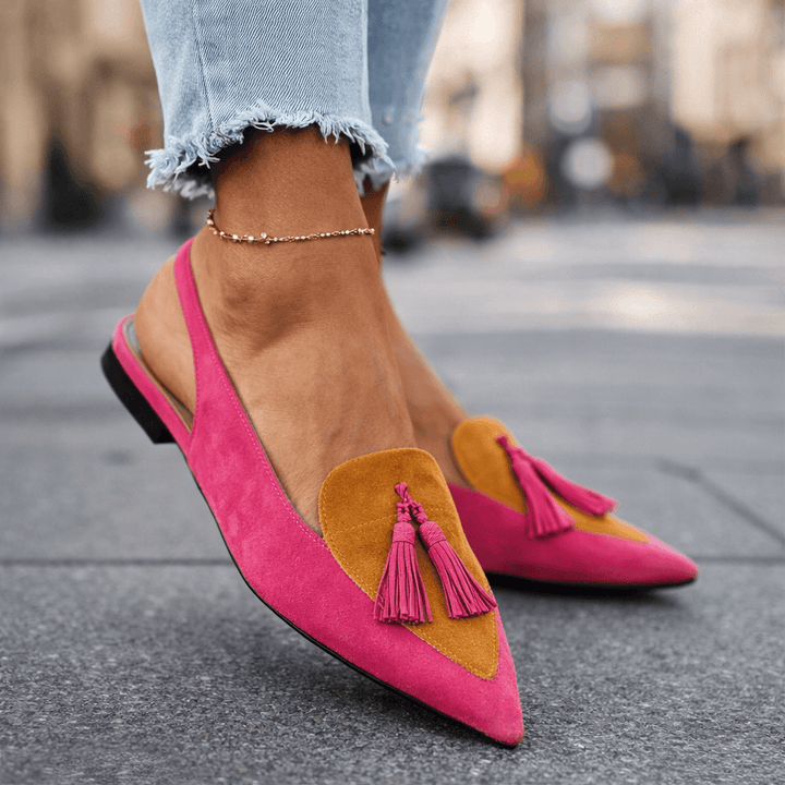 Amélie | Sandalen mit Riemen und Fransen für Frauen