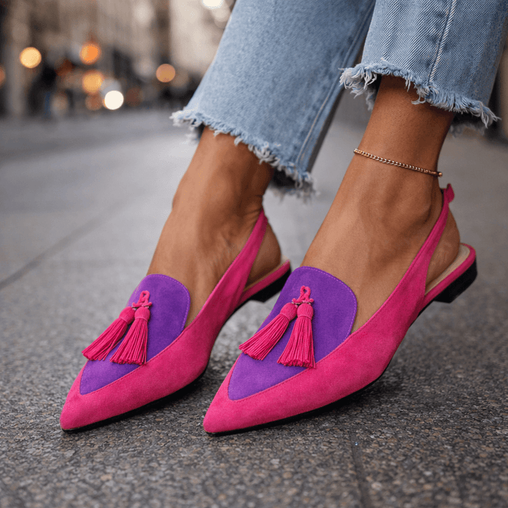 Amélie | Sandalen mit Riemen und Fransen für Frauen