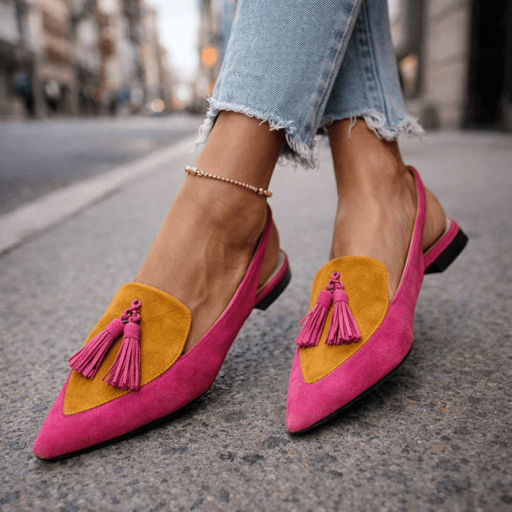 Amélie | Sandalen mit Riemen und Fransen für Frauen